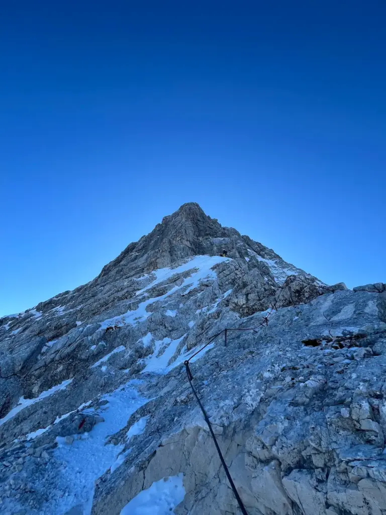 Alpspitze Klettersteig Winter Winterbesteigung mit Bergfuehrer