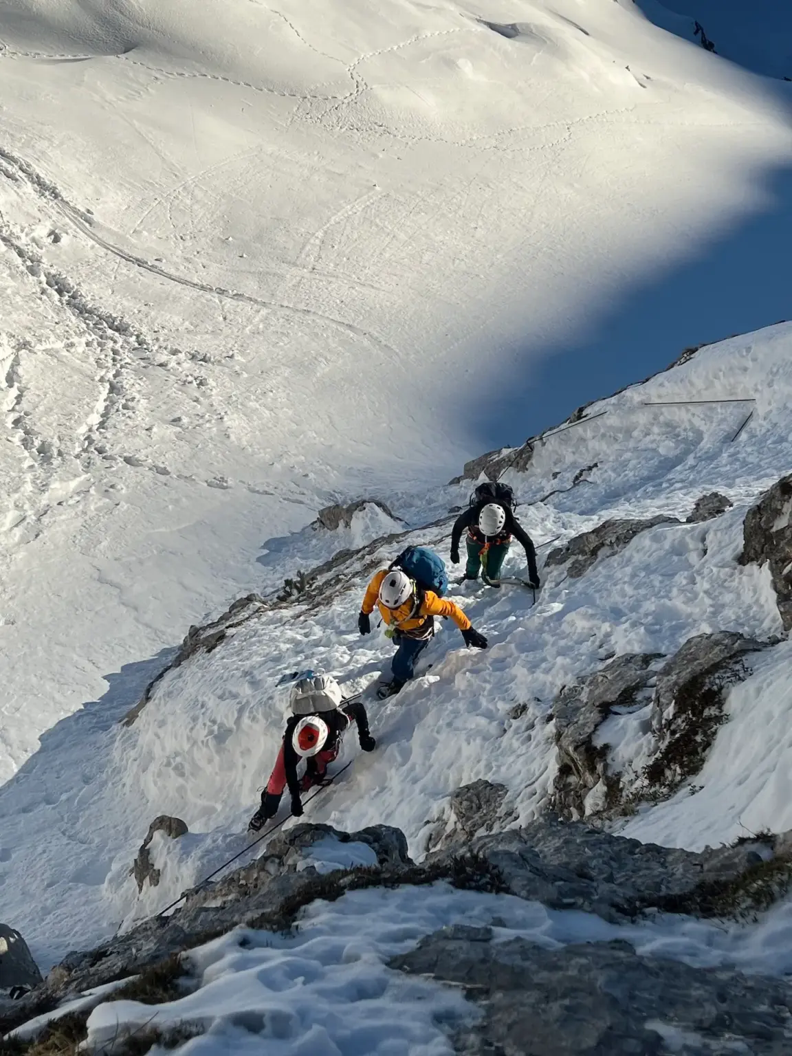 Alpspitze Klettersteig Winter Winterbesteigung mit Bergfuehrer