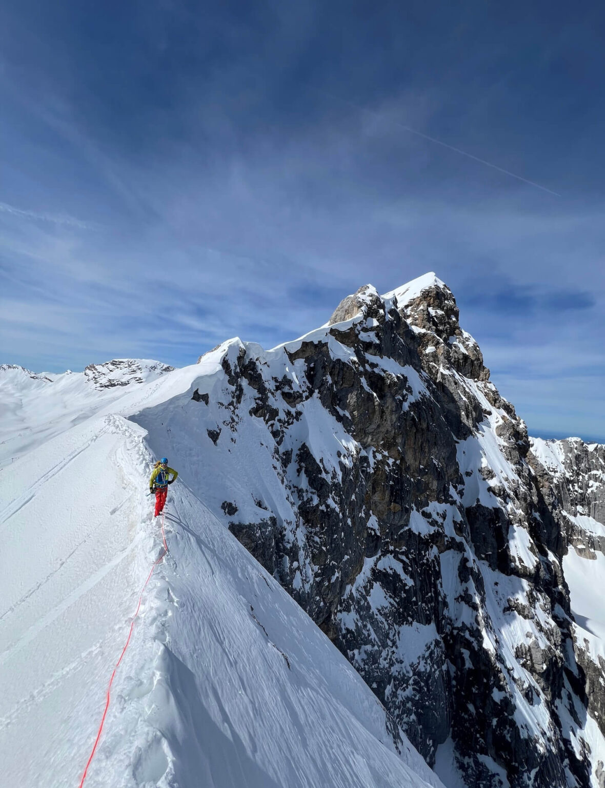 Jubilaeumsgrat Winter Winterbesteigung mit Bergfuehrer