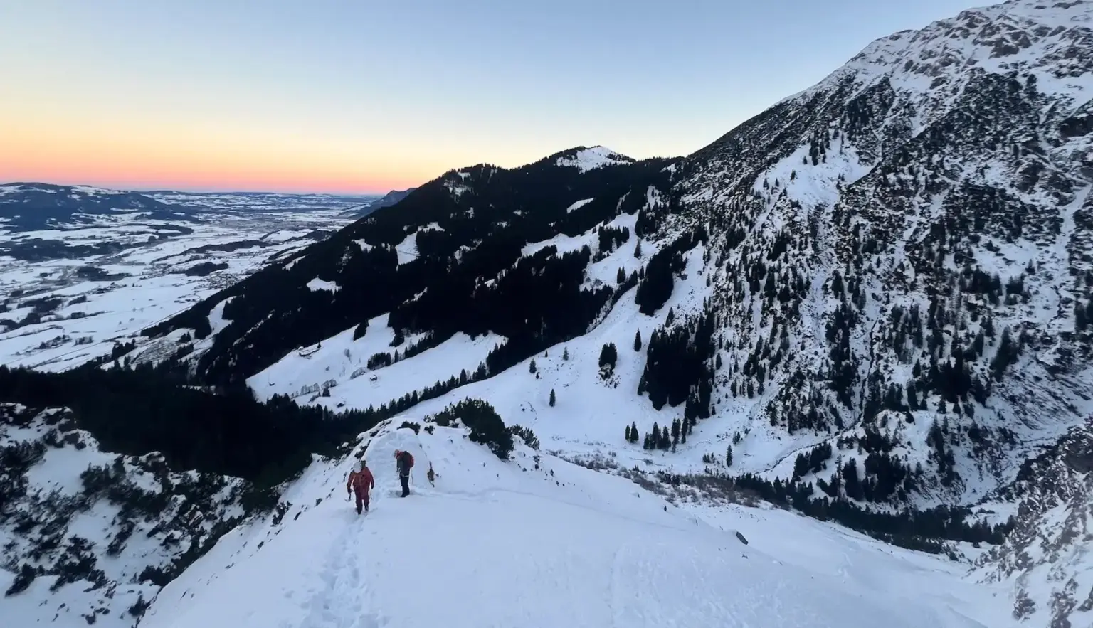 Rubihorn Nordwand mit Bergfuehrer